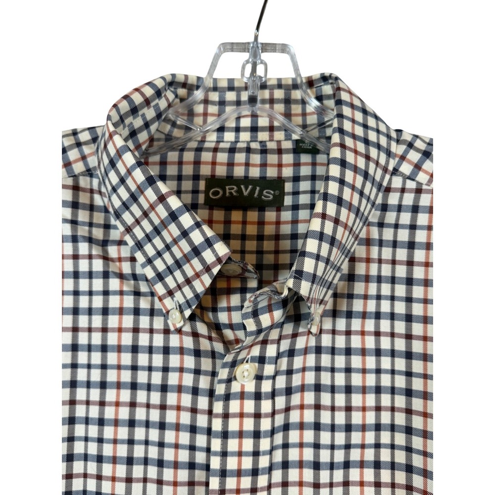 Orvis Mens XL Tattersall Plaid Button Down Shirt L/S‎ Gorpcore Classic Preppy